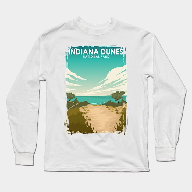Indiana Dunes National Park Long Sleeve T-Shirt by jornvanhezik